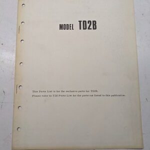 Yamaha Model Exclusive Parts List Oem Dealer Book Manual Td2B 1970