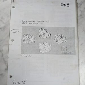 Rexroth Bosch Repair Service Instruction Manual A10Vg 28-63 Series 10 Pump
