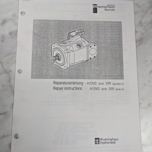 Rexroth Repair Service Instruction Manual A10Vo 28-85 Dfr Series 52 Hyd Pump