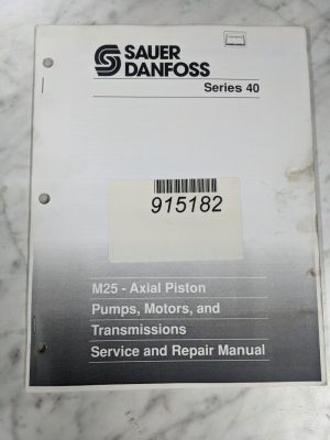 Sauer Danfoss Series 40 M25 Axial Piston Pump Motor Trans Service Repair Manual