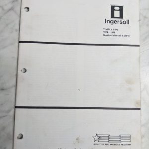 Ingersoll Tractor Service Manual Timely Tips 1974-1979 9-51610