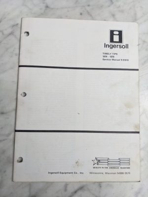 Ingersoll Tractor Service Manual Timely Tips 1974-1979 9-51610