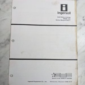Ingersoll Tractor Service Manual Electrical Systems Model 444 9-50271