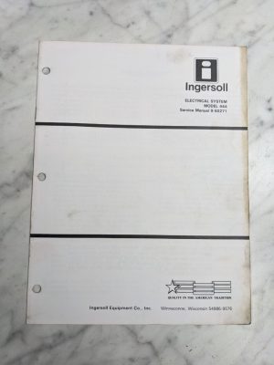 Ingersoll Tractor Service Manual Electrical Systems Model 444 9-50271