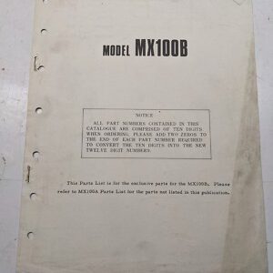 Yamaha Model Exclusive Parts List Dealer Book Manual Mx100B 1974 427-28198-80