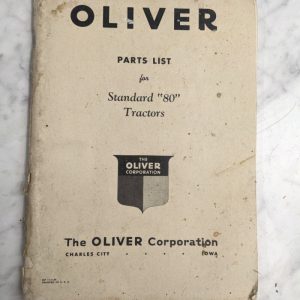 Oliver Tractor Service Parts List Book Manual Catalog Standard 80 1944