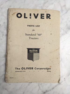 Oliver Tractor Service Parts List Book Manual Catalog Standard 80 1944