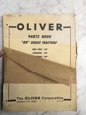Oliver Tractor Service Parts List Book Manual 88 Series Row Crop Standard 1949