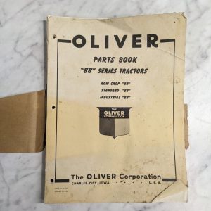 Oliver Tractor Service Parts List Book Manual “88” Series Row Crop Standard 1949