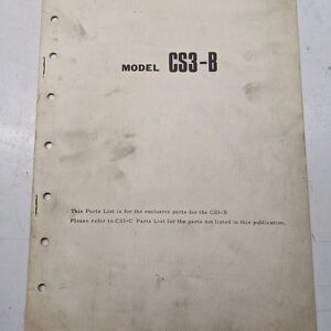 Yamaha Model Exclusive Parts List Oem Dealer Book Manual Cs3-B 1970