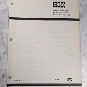 Ingersoll Tractor Service Manual 5 Speed Transaxle 108 110 116 8-55180