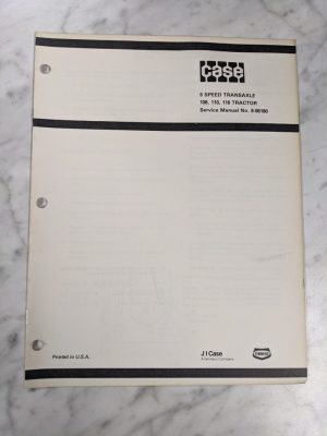 Ingersoll Tractor Service Manual 5 Speed Transaxle 108 110 116 8-55180