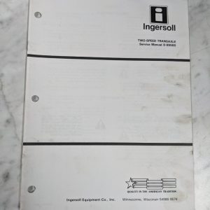 Ingersoll Tractor Service Manual 2 Speed Transaxle 9-99585