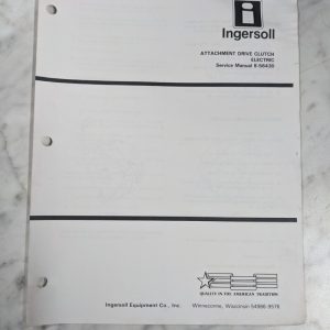 Ingersoll Tractor Service Manual Attachment Drive Clutch Electric 8-56430