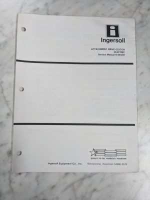 Ingersoll Tractor Service Manual Attachment Drive Clutch Electric 8-56430