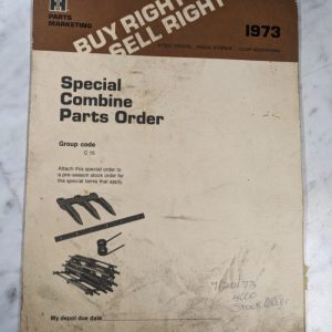 International Harvester Ih Marketing Special Combine Parts Order Forms 1973
