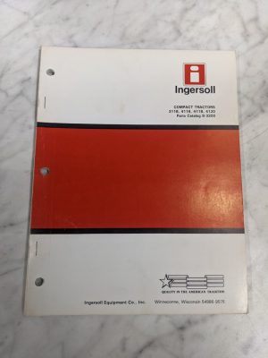 Ingersoll Compact Tractors Parts List Catalog Manual 3118 4116 4118 4120 8-3200