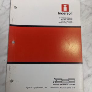 Ingersoll Chipper Shredder Parts List Catalog Manual Ahs24H Ahs24W 8-3290