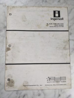 Ingersoll Service Manual Tractor Bf B43M B48M Ccka Onan Engines 9-51393