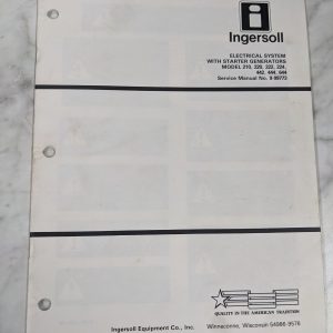Ingersoll Service Manual Tractor Electrical System 210 220 222 224 442 444 644