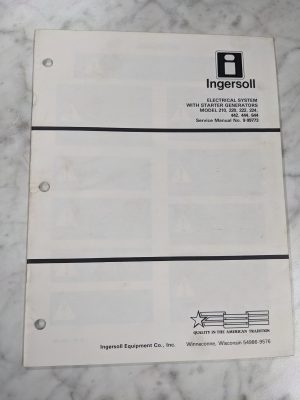 Ingersoll Service Manual Tractor Electrical System 210 220 222 224 442 444 644