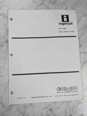 Ingersoll Service Manual Tractor Belt Guide 9-51591