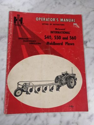 International Harvester Ih Operators Service Manual 540 550 560 Moldboard Plows
