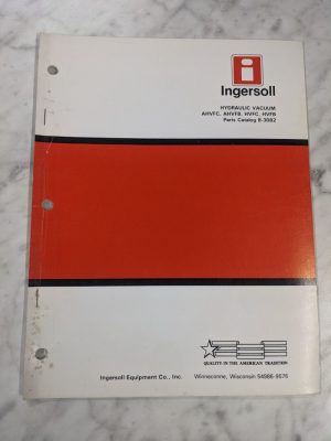 Ingersoll Parts List Catalog Manual Hydraulic Vacuum Ahvfc/B 8-3082
