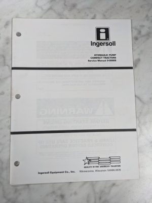 Ingersoll Service Manual Tractor Hydraulic Pump Compact 9-99666