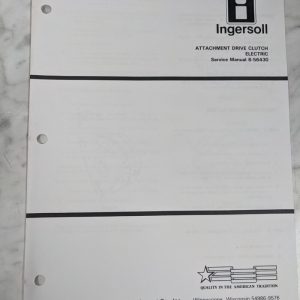 Ingersoll Service Tractor Manual Attachment Drive Clutch Electric 8-56430