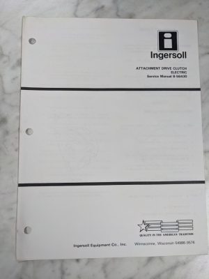 Ingersoll Service Tractor Manual Attachment Drive Clutch Electric 8-56430