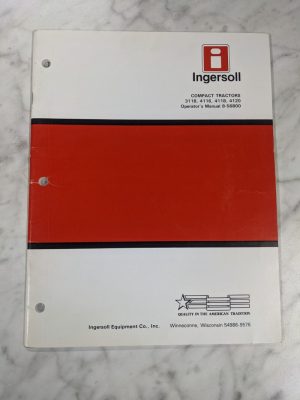 Ingersoll Parts List Catalog Manual Compact Tractors 3118 4116 4118 4120 8-56800