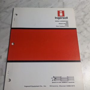Ingersoll Parts List Book Manual Catalog Riding Lawnmower 808 Bagger Bg30 8-3130