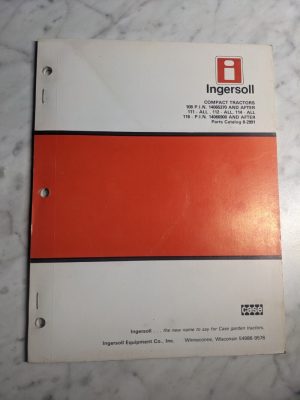 Ingersoll Compact Tractor Parts List Book Manual Catalog 108 111 116 8-2991