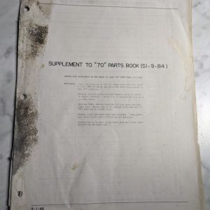 Oliver Tractor Supplement To “70” Parts Book Manual Catalog Si-9-B3 1948 ~