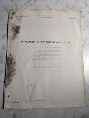 Oliver Tractor Supplement To “70” Parts Book Manual Catalog Si-9-B3 1948 ~