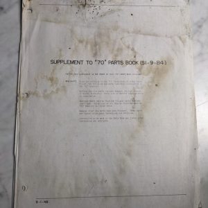 Oliver Tractor Supplement To “70” Parts Book Manual Catalog Si-9-B3 1948 ~~