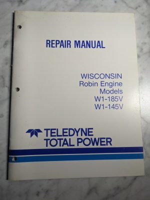 Teledyne Power Repair Service Manual Wisconsin Robin Engine W1-185V 145V