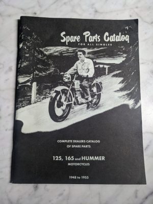 125 165 Hummer Motorcycle Spare Service Parts List Book Catalog Manual 1948-1955