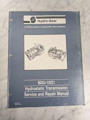 Hydro-Gear Service Repair Manual Hydrostatic Transmission Bdu-10/21 1994