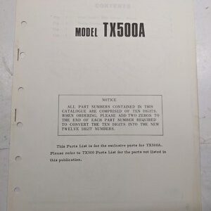 Yamaha Model Exclusive Parts List Oem Dealer Book Manual Tx500A 1973 371-80