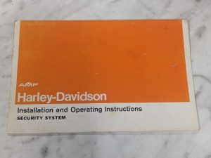Harley Davidson Motorcycle Hd Installation Operating Instruction Security System