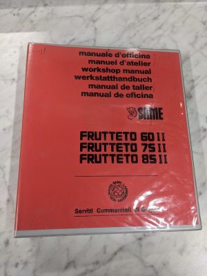Same Frutteto 60 75 85 Ii Workshop Service Repair Manual Tractor Shop Book