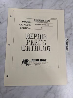 Bush Hog Repair Parts List Book Catalog Manual Landscape Box Blade Material 1995