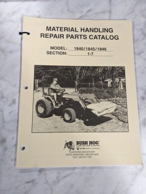 Bush Hog Illustrated Repair Parts List Catalog Manual 1840 184 1846 1998 Loader