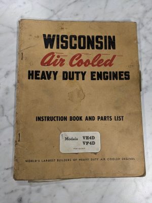 Wisconsin Air Cooled Engines Instruction Manual Part List Book Ve4D Vf4D Mm-265F