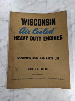Wisconsin Air Cooled Engines Instruction Manual Parts List Book Af Ag Ah Mm 240