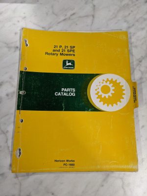 John Deere Service Parts List Catalog Manual 21 P Sp Spe Rotary Mowers Pc-1660