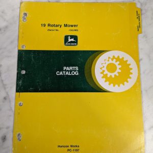 John Deere Service Parts List Catalog Manual 19 Rotary Mower Pm-1197