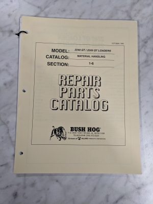 Bush Hog Illustrated Repair Parts List Catalog Manual 2240 2245 Qt Front Loader